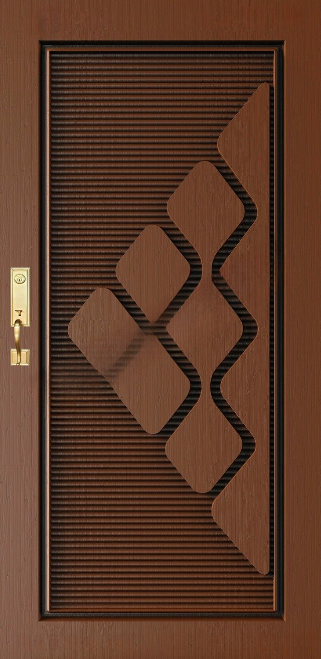 Doors - SKY-78 Modern Geometric Abstract Panel 3D Relief Carving Design